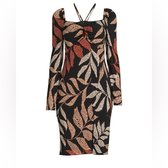 NWT / GUESS / Leaf Print Sheath Dress - Picture 4 of 9